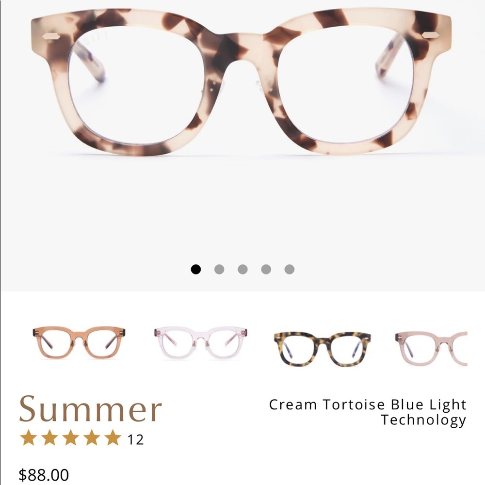 DIFF Summer Cream Tortoise + Blue Light Technology